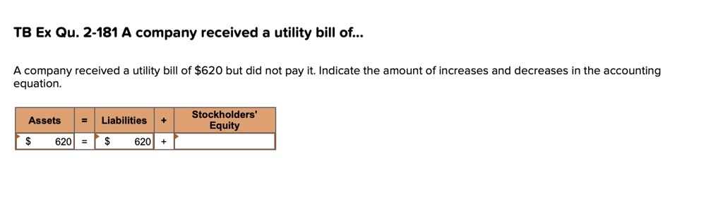 when a company receives a utility bill but will not pay it right away it should