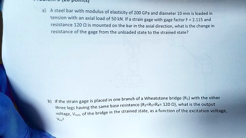 SOLVED: A steel bar with a modulus of elasticity of 200 GPa and a ...
