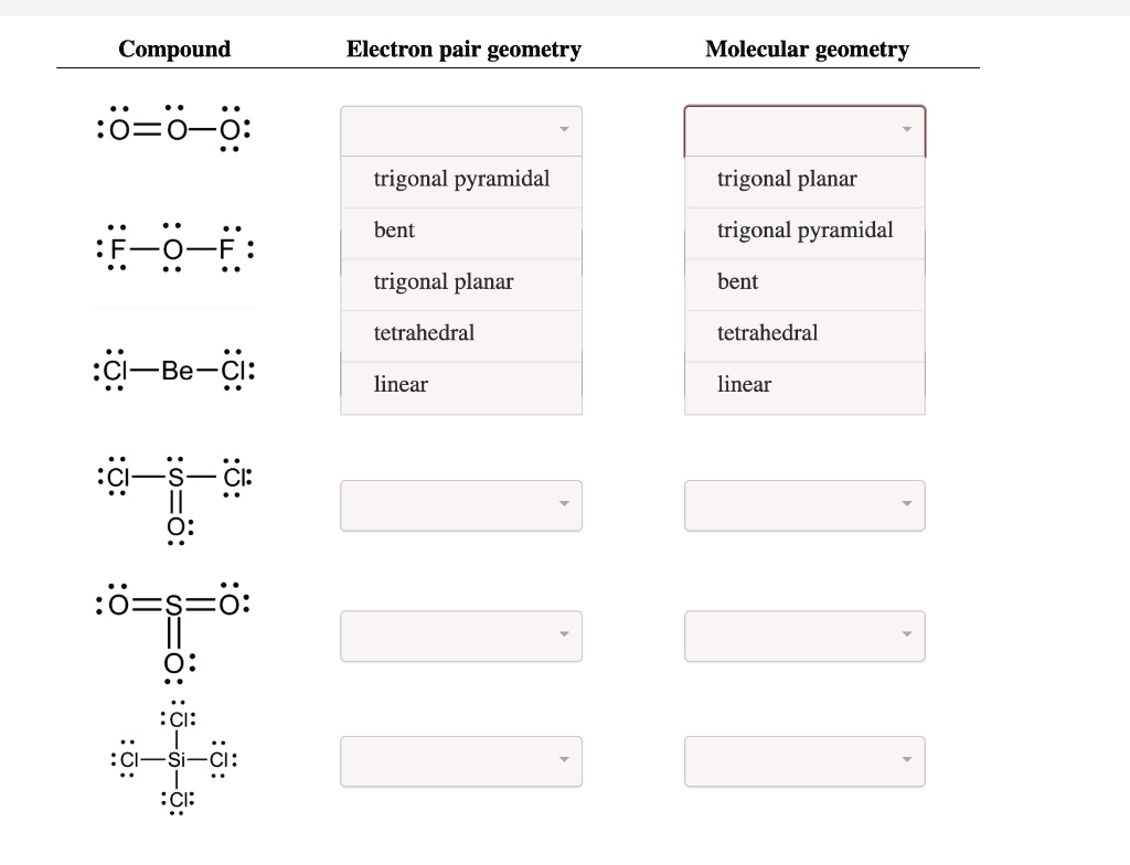 Molecular geometry critical thinking questions picture
