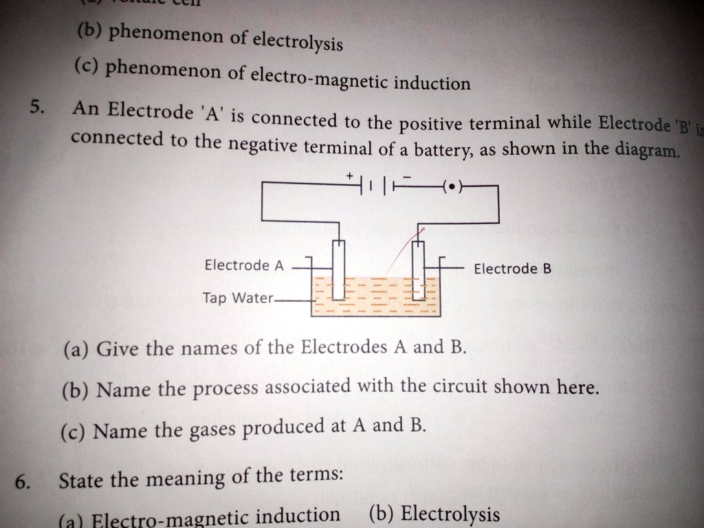 SOLVED An Electrode 'A' is connected to the positive terminal while