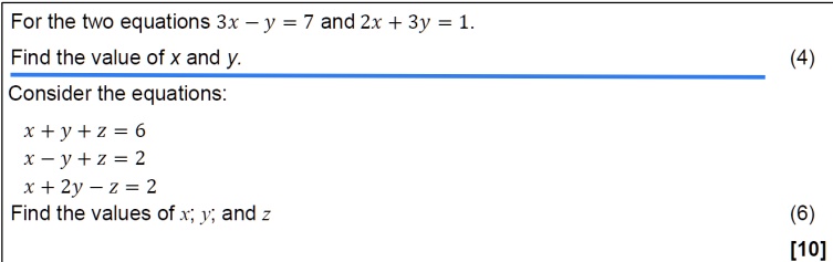 find the value of 2x 7y when x 3 and y 10