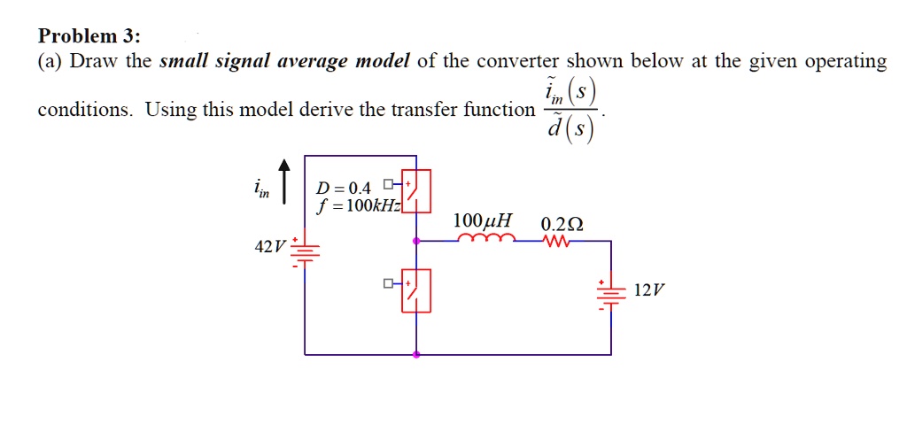 Problem 3: (a) Draw the small signal average model of the converter ...