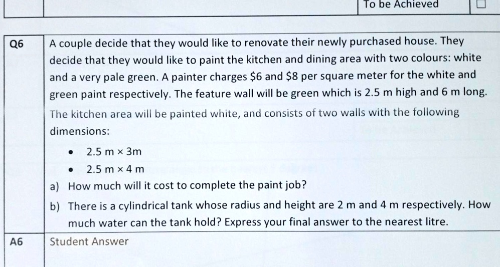 SOLVED Q6 A Couple Decides That They Would Like To Renovate Their   95640b51dff544748a2042a01712db67 