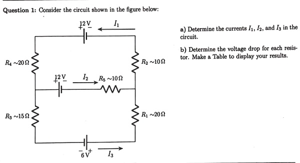 SOLVED: Question 1: Consider the circuit shown in the figure below. 2V ...