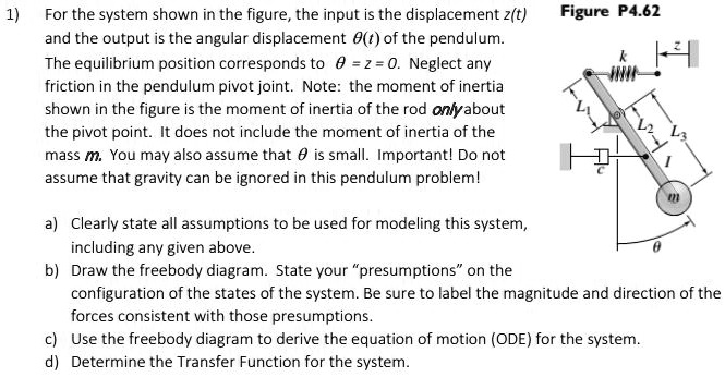 SOLVED: For the system shown in the figure, the input is the ...