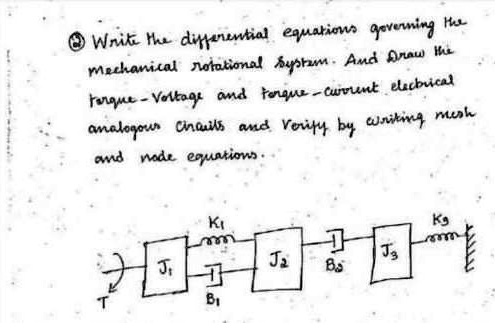 SOLVED: Write the differential equation governing the mechanical ...