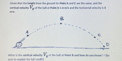 SOLVED: Civen that the height from the ground for Point A and C are the ...
