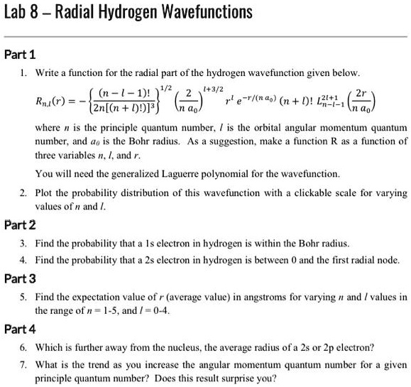 SOLVED: Need helping writing Python code for this lab Lab 8-Radial ...