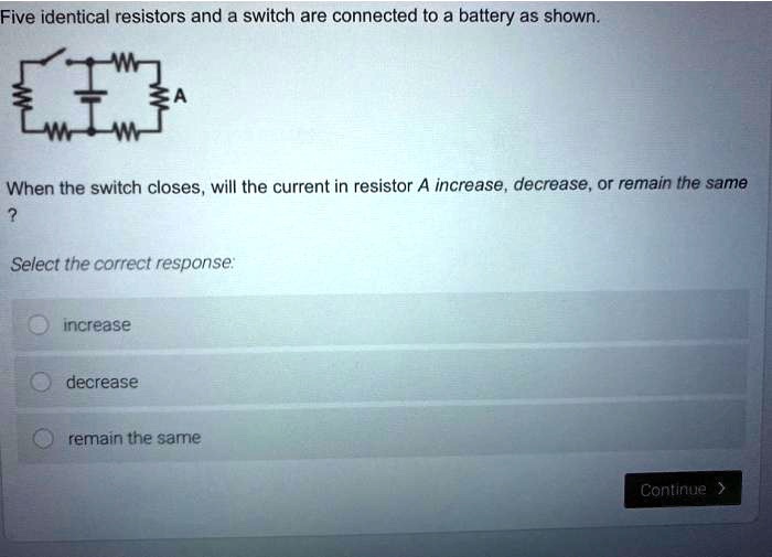 SOLVED Five identical resistors and a switch are connected to a