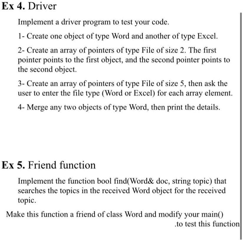SOLVED The following diagram illustrates the classes you will