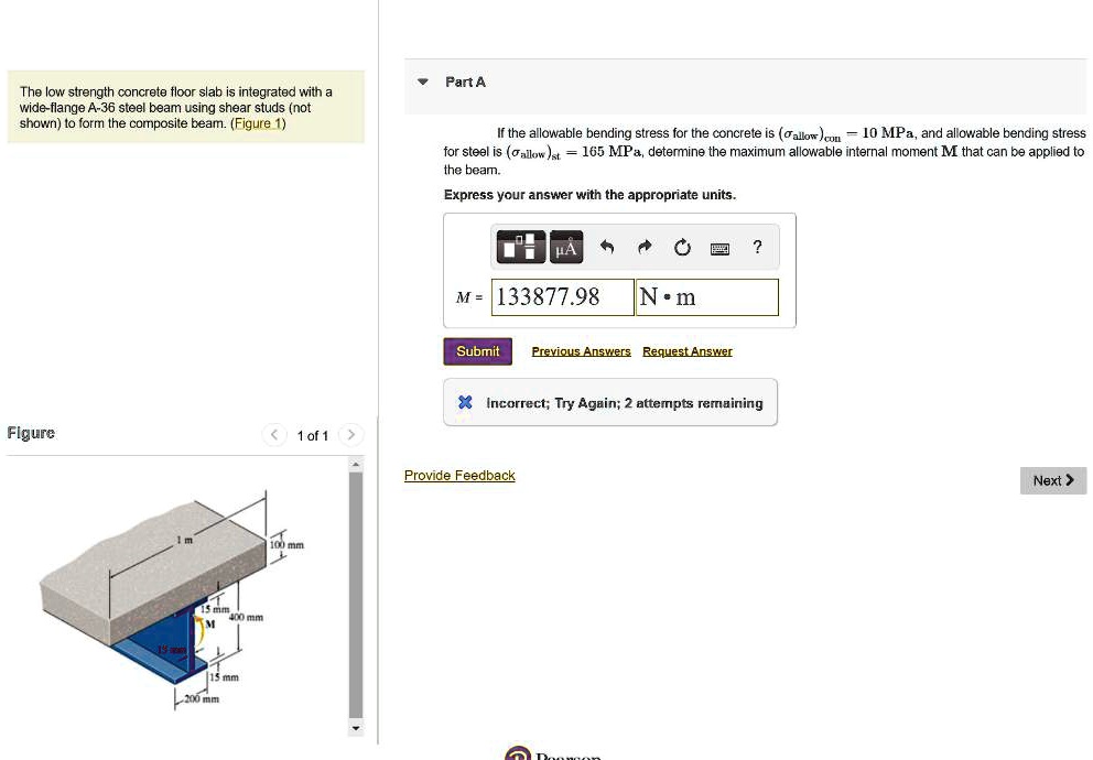 SOLVED The lowstrength concrete floor slab is integrated with a wide