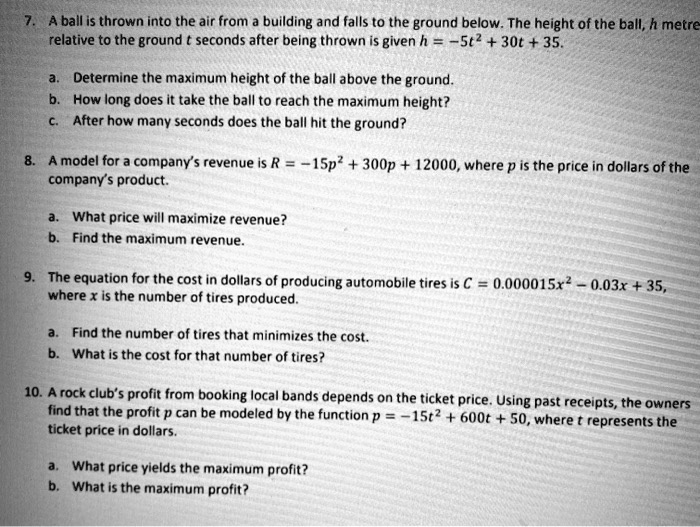 SOLVED A Ball Is Thrown Into The Air From A Building And Falls To The solved-a-ball-is-thrown-into-the-air-from-a-building-and-falls-to-the