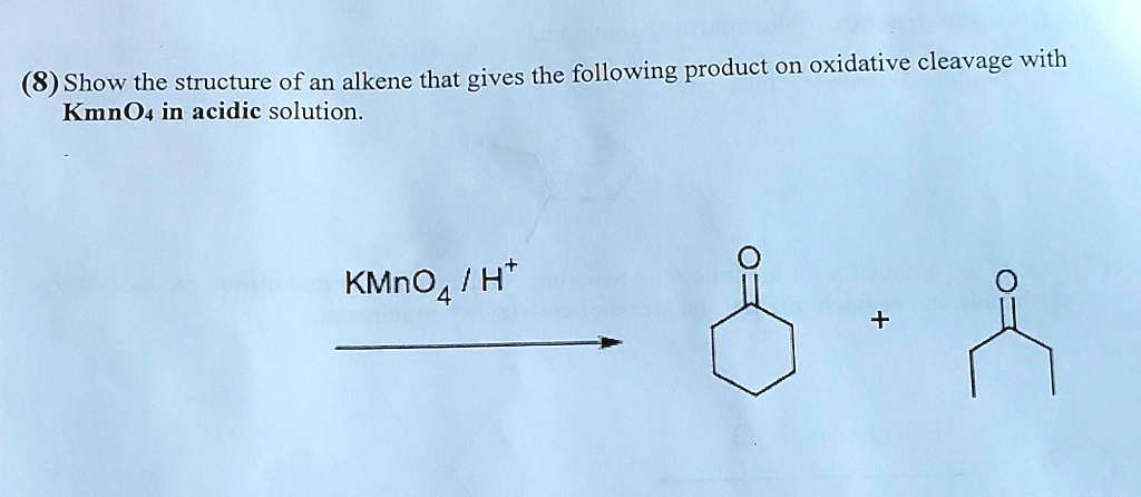 SOLVED: The structure of an alkene that gives the following product on ...