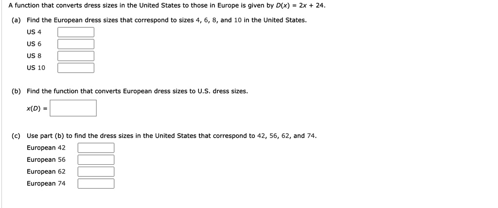 European dress sizes deals to us