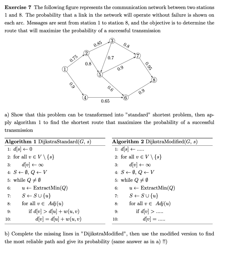 SOLVED: Exercise 7: The Following Figure Represents The Communication ...