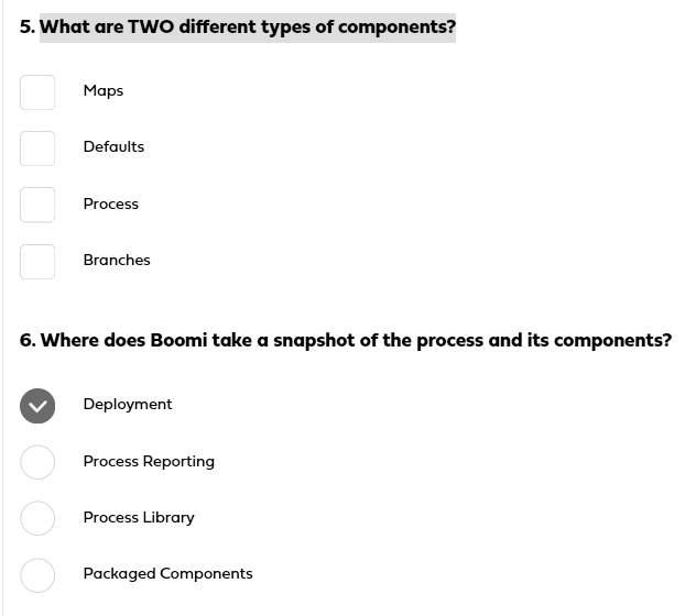 Solved associate integration developer boomi 5 what are two