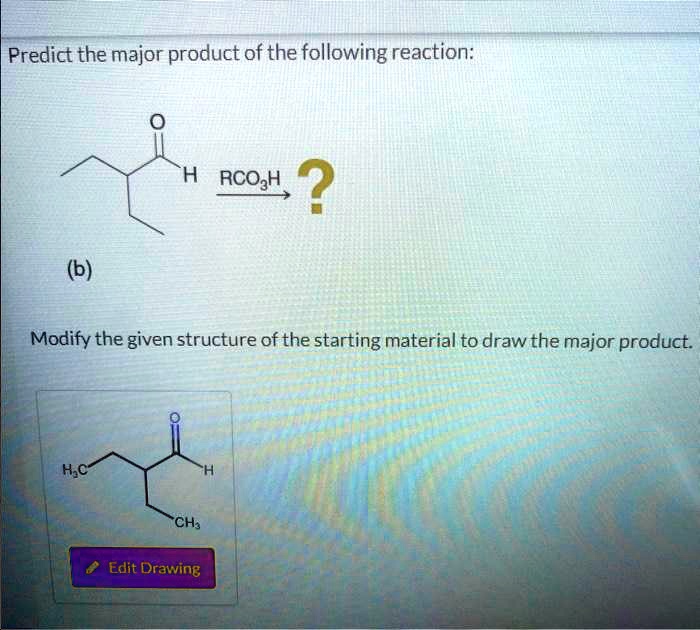 SOLVED: what is the major product Predict the major product of the ...