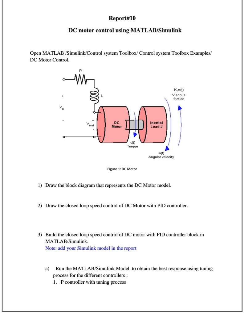 report1o dc motor control using matlabsimulink open matlab simulink ...