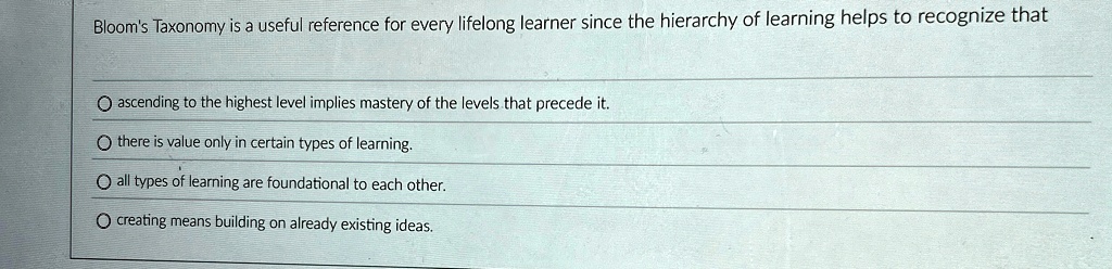 Bloom's Taxonomy is a useful reference for every lifelong learner since ...