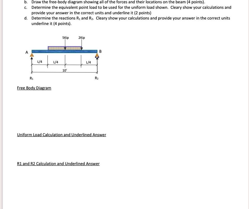 SOLVED: Draw the free-body diagram showing all of the forces and their ...