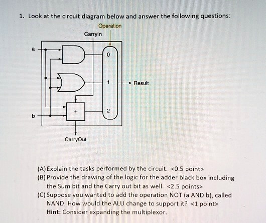 1. Look at the circuit diagram below and answer the...