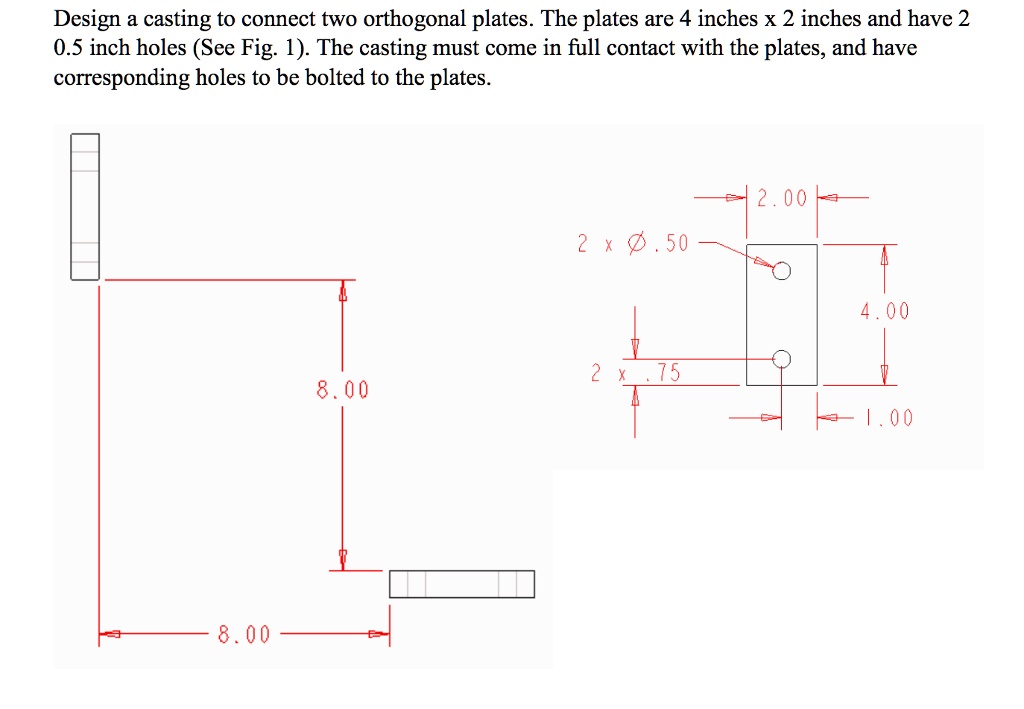An engineering drawing of the casting, include 1. Parting line
