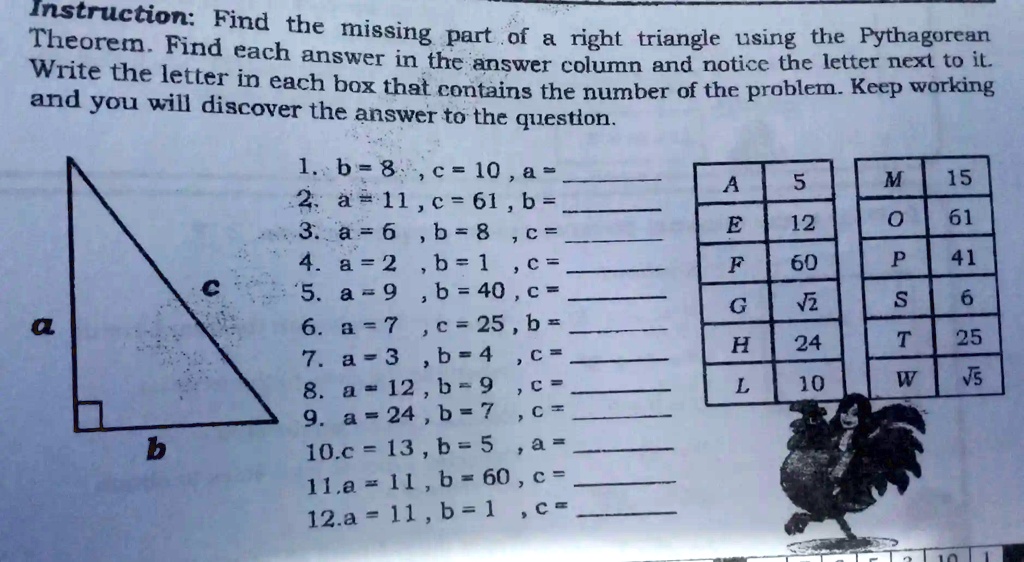 SOLVED: Instruction: Find The Theorem. Find Missing Part Of Right ...