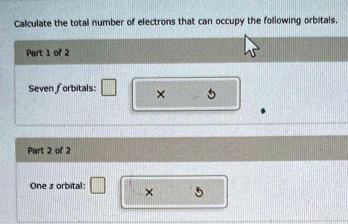 Solved 6 What Is The Total Number Of Atomic Orbitals Having Or Cheggcom