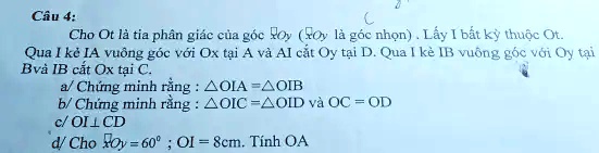 SOLVED: CÃ¢u 4: Chá»©ng Minh GiÃ¡ Trá»‹ Cá»§a GÃ³c QOY (FOY LÃ GÃ³c Nhá ...