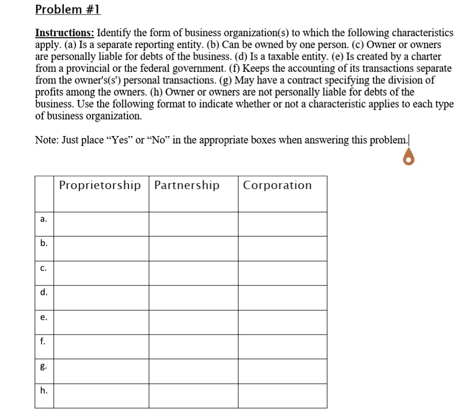 solved-problem-1-instructions-identify-the-form-of-business