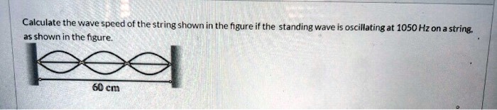 SOLVED: Calculate the wave speed of the string shown in the figure if ...