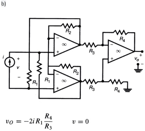 SOLVED: b) Current to voltage converter. Build the circuit in Multisim ... Circuit Diagram