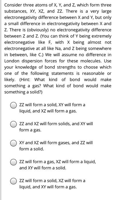 design an experiment to test substances xy and z