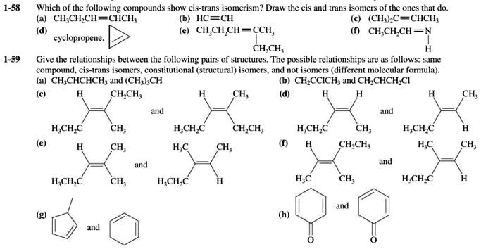 SOLVED: Which of the following compounds show cis-trans isomerism? Draw ...