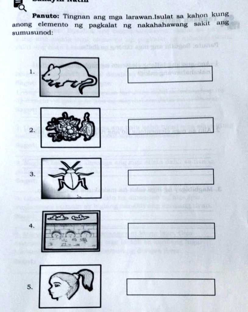 SOLVED: Panuto: Tingnan Ang Mga Larawan. Isulat Sa Kahon Kunganong ...