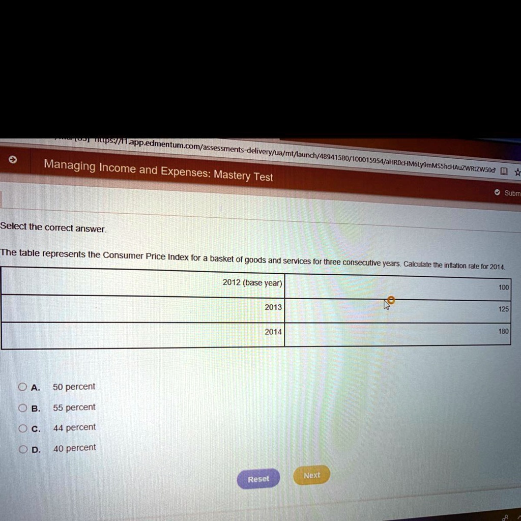 SOLVED 'the table represent the consumer price index for a basket of