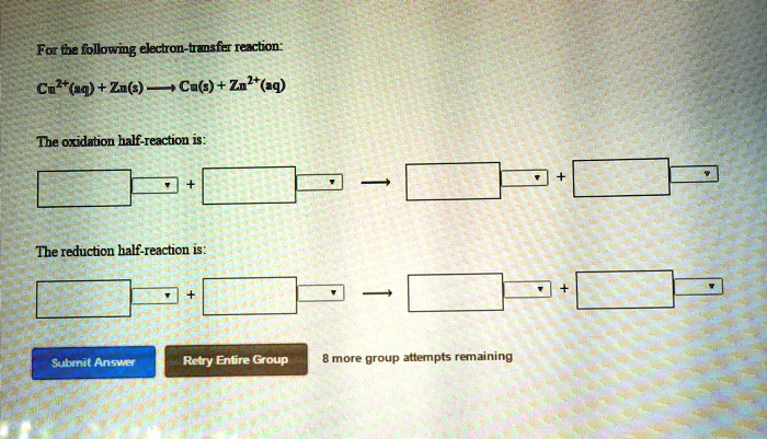 SOLVED: For the following electron-transfer reaction: Cu(s) + Zn(s) â ...