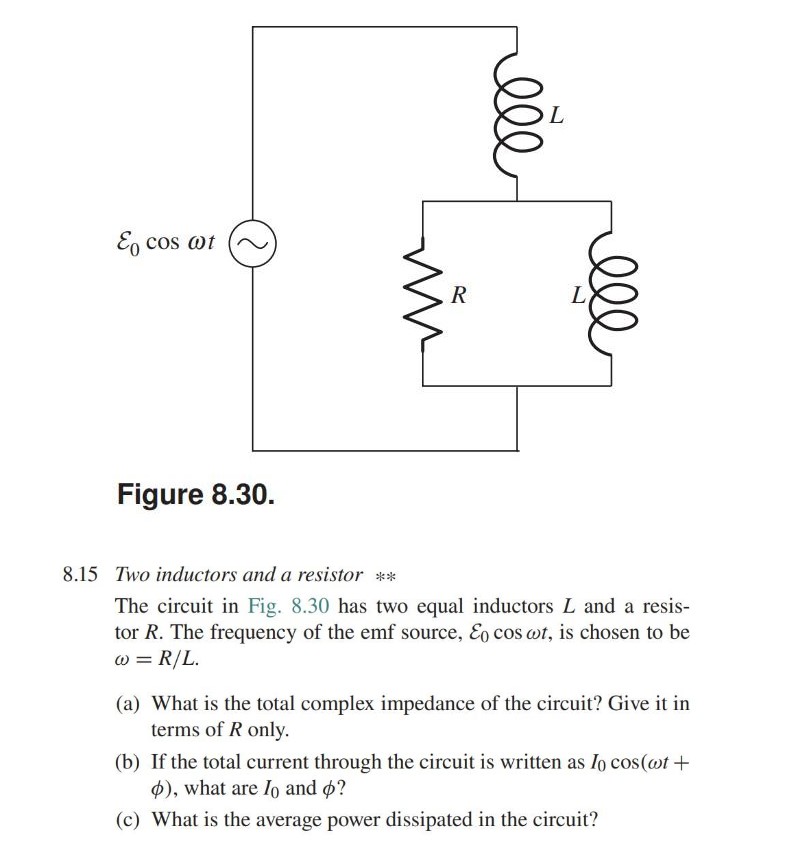 SOLVED Figure 8.30. 8.15 Two inductors and a resistor * * The circuit