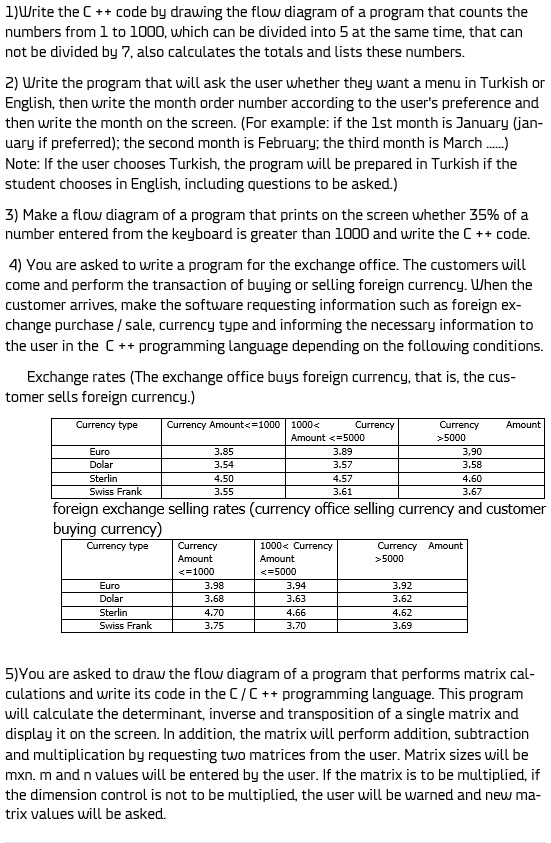 Write the C++ code by drawing the flow diagram of a program that counts ...