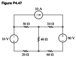 SOLVED: a) Use the node-voltage method to find how much power the 5 A ...
