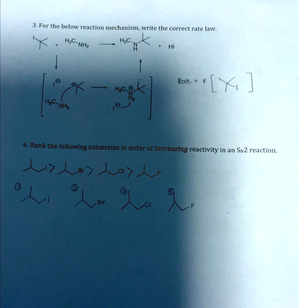 SOLVED: Texts: 1. For the below reaction mechanism, write the correct ...