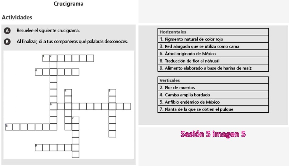 SOLVED: Resuelve el siguiente crucigrama Crucigrama Actividades Resuele