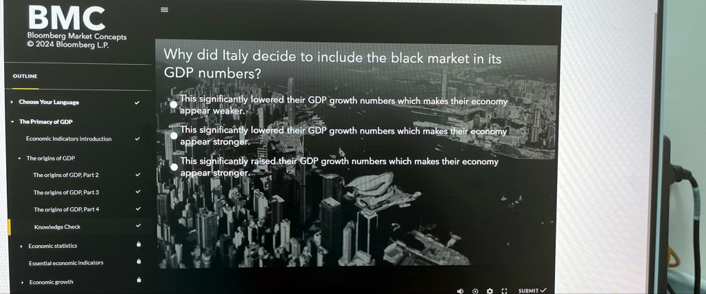 SOLVED: BMC Bloomberg Market Concepts © 2024 Bloomberg L.P. OUTLINE ...