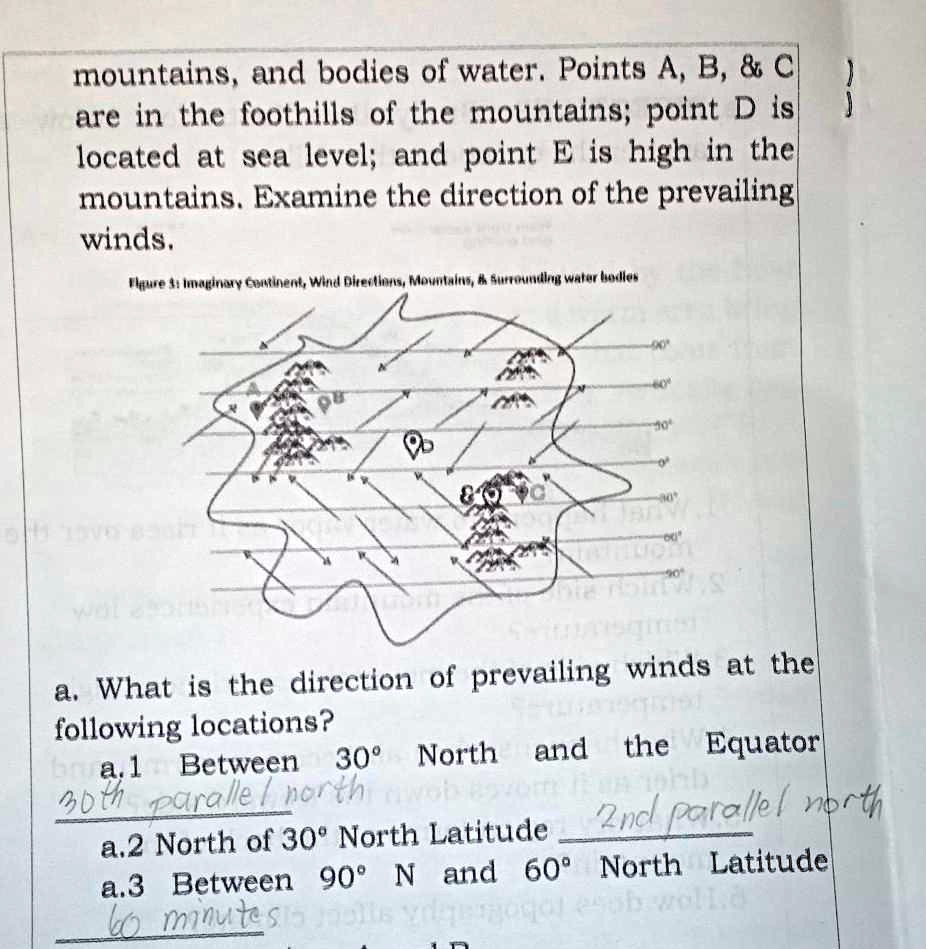 SOLVED: Study Figure 1. It Shows The Imaginary Continent With ...