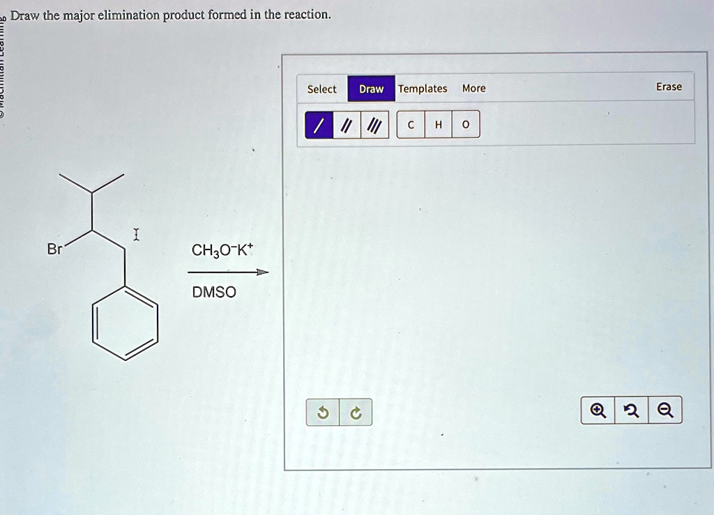 SOLVED: Draw the major elimination product formed in the reaction. able