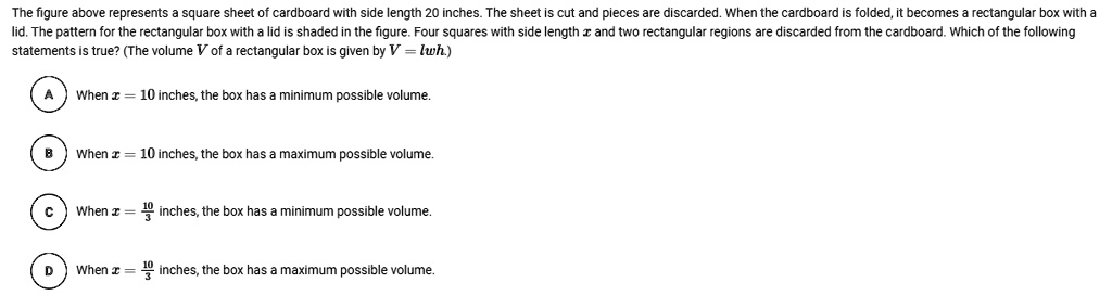 Solved The figure above represents a square sheet of