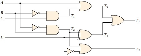 SOLVED: Given the circuit and the table below, answer the following ...