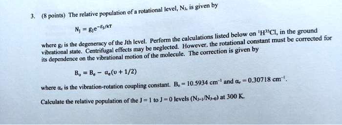 Level nj is given by points the relative population of a...