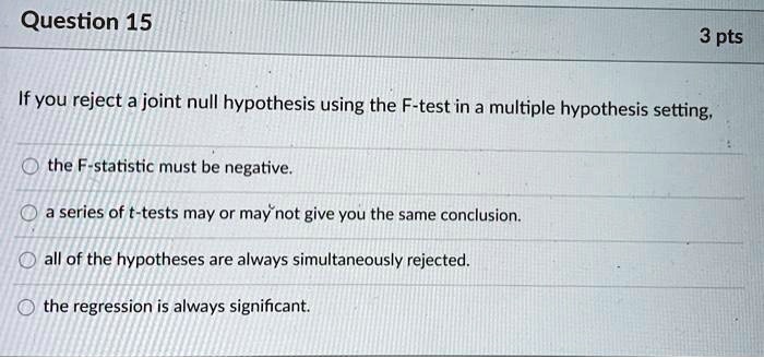 joint null hypothesis test