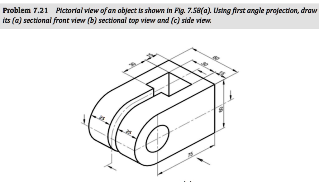 SOLVED: Problem 7.21 Pictorial View Of An Object Is Shown In Fig. 7.58 ...